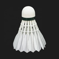 Volant de badminton professionnel Huamei A9 Nature White 74-78 Speed, plumes de canard de haute qualité, 2 couches, vol stable, pour l'entraînement