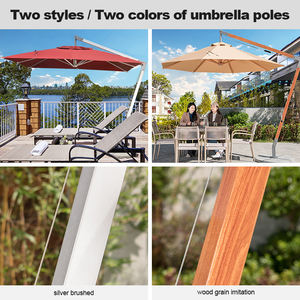 Sombrilla de Jardín Tipo Pagoda con Poste Lateral de Aluminio Resistente, Sombrilla de Playa, Sombrilla de Patio Exterior Impermeable, Diseño Moderno - Product Image 6