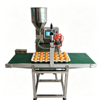 Machine de remplissage semi-automatique pour gâteaux en forme de coquille, madeleines, cupcakes, biscuits au chocolat, mousses, parfaits, gâteaux feuilletés, puddings