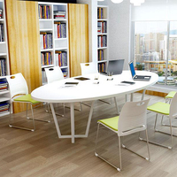 Chaise de formation commerciale en gros pour salle de conférence, chaise de bureau en acier massif avec dossier arqué pour personnel