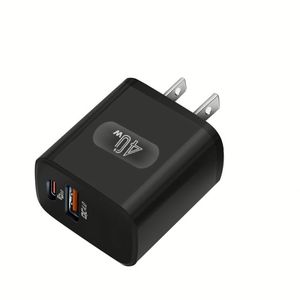 เครื่องชาร์จโทรศัพท์ USB-C เร็ว PD 40W สำหรับ iPhone Android EU US Type C อะแดปเตอร์ที่ชาร์จโทรศัพท์ติดผนังแบบ USB QC4.0หลายพอร์ต - Product Image 5