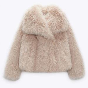Abrigos de Piel Sintética Extra Grandes Personalizados para Mujer, Chaqueta Gruesa de Moda para Otoño e Invierno - Product Image 1