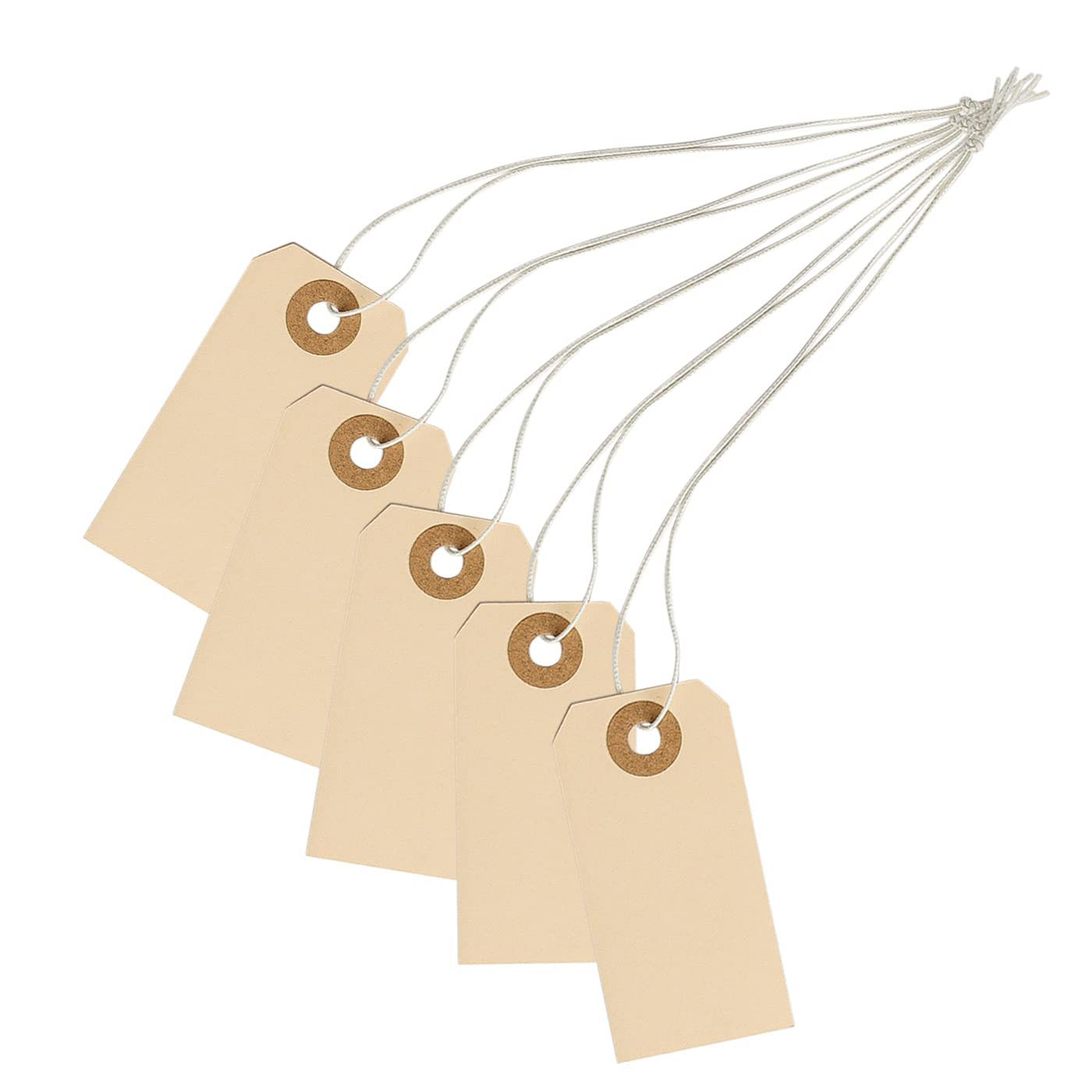 Eco-Vriendelijke Groothandel Custom Kledingstuk Rechthoek Dikke Kraftpapier Kleding Hang Tags Met String Lint