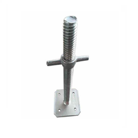 Poteaux de soutènement réglables électrogalvanisés, vérins hydrauliques avec plaque de base, utilisés dans les systèmes d'échafaudage