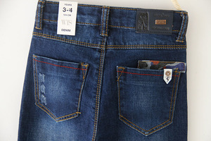 Pantalones Vaqueros Largos de Mezclilla Lavada para Niños, Ropa de Boutique Infantil de Otoño al por Mayor - Product Image 6