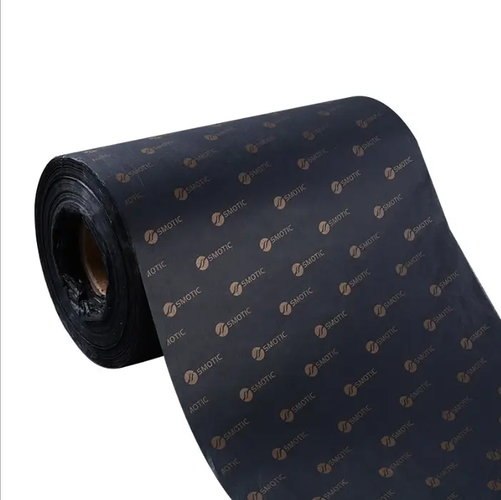 A roll of 50cm x 10000m Custom Logo Printed Tissue Paper / Gift Wrap / Wrapping Paper Sheets with logo