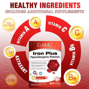 ELAIMEI Hierro Hipoalergénico Vitamina Parches Metabolismo Saludable y Sistema Inmune Suplementos para Boca Nasal y Cuerpo - Product Image 5