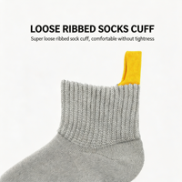 Chaussettes décontractées pour femmes, montantes à la cheville, avec bord côtelé ample, en coton peigné doux, chaudes et respirantes, supportant la personnalisation, échantillon OEM ODM