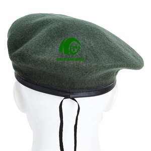 La fabbrica di KANGO produce berretti francesi di colore verde blu navy custom logo cappello traspirante 100 lana verde berretti per uomo - Product Image 4