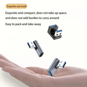 Gomito universale a forma di U a forma di L 90 gradi OTG USB 3.0 C maschio a C un convertitore adattatore di estensione femmina - Product Image 5