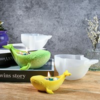 Moules en silicone pour bougies en forme de baleines grandes et petites - Sans gouttes, non toxiques et écologiques