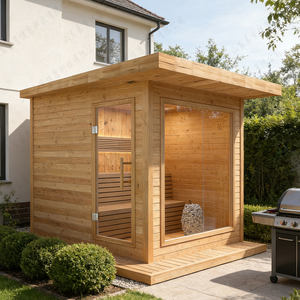 Sauna extérieur de luxe pour 4 personnes avec lampe de lecture intégrée, pour usage domestique et jardin - Product Image 2