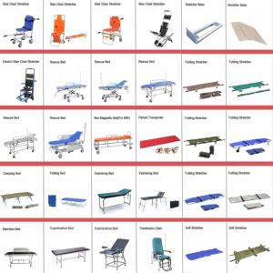 Camilla Plegable de Aleación de Aluminio para <span class=keywords><strong>Ambulancia</strong></span> con Ruedas, Certificación CE, <span class=keywords><strong>Fuente</strong></span> de Alimentación Manual para Dispositivos de Primeros Auxilios - Product Image 6