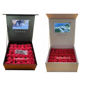 Lcd video rose box Video lcd flower box Gift box with lcd screen