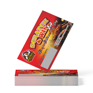 Zhongdao บัตรรอยขีดข่วนพิมพ์สองด้านที่กำหนดเองเทคนิคการพิมพ์คูปองเกมส่งเสริมการขายสำหรับแบรนด์การตลาดที่เป็นมิตรกับสิ่งแวดล้อม - Product Image 1