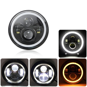 Phare LED rond de 7 pouces avec anneau bicolore pour la modification de véhicules tout-terrain - Product Image 3