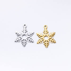 Cerf fantôme métal créatif acier inoxydable jour de noël flocon de neige bijoux à bricoler soi-même petit <span class=keywords><strong>trou</strong></span> pendentifs à breloques de noël pour les vacances - Product Image 2