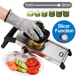 <span class=keywords><strong>Mandolina</strong></span> da Cucina Multifunzione in Acciaio Inox con Lame Regolabili per Tagliare <span class=keywords><strong>Verdure</strong></span> in Modo Sicuro - Product Image 4