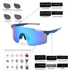 Sifier hommes 600 Base lentille Sport <span class=keywords><strong>lunettes</strong></span> de soleil UV sport <span class=keywords><strong>lunettes</strong></span> de soleil pour courir cyclisme pêche bleu et jaune TR90 cadre - Product Image 4