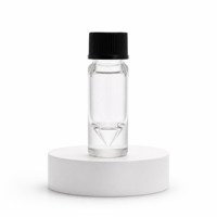 Flacon compte-gouttes en verre de 1,5 ml à fond conique pour huiles essentielles, avec bouchon à vis pour échantillons de parfum, sans gaspillage