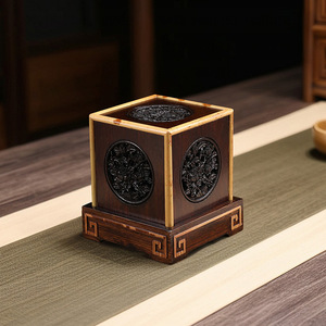 New bamboo <b>incense</b> burner, red fragrant concubine <b>incense</b> <b>box</b>, bamboo and wood sandalwood <b>incense</b> <b>box</b>, hollowed-out fragrance - Product Image 1