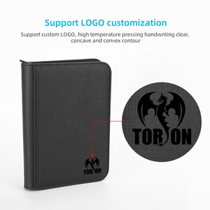 Torson 4-Pocket PU Leather <b>Top</b> Loader Card Binder Custom Logo Durable Eco-Friendly Portable Board Game TCG/CCG Sports Game Album - Product Image 5
