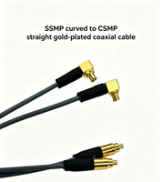 Connecteur RF à angle droit CY150-SSMP-KW/CSMP-K-200 plaqué or 50 Ohm, assemblage de câble coaxial flexible pour tests haute fréquence