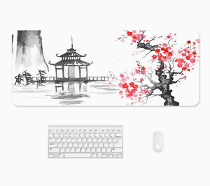 Sanxing Rectangular Anime Cartoon Art <b>Mouse</b> Pad 900x300mm Natural Rubber Office Desk <b>Mat</b> Cherry Blossom Landscape Design Stock - Product Image 2