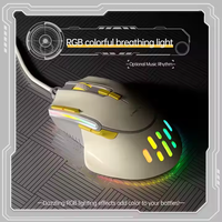 Mouse Gaming Mekanik Optik 2.4Ghz USB Plastik RGB Backlit DPI Tinggi Sensor PAW3395 Bisnis Kantor E-sports Nirkabel