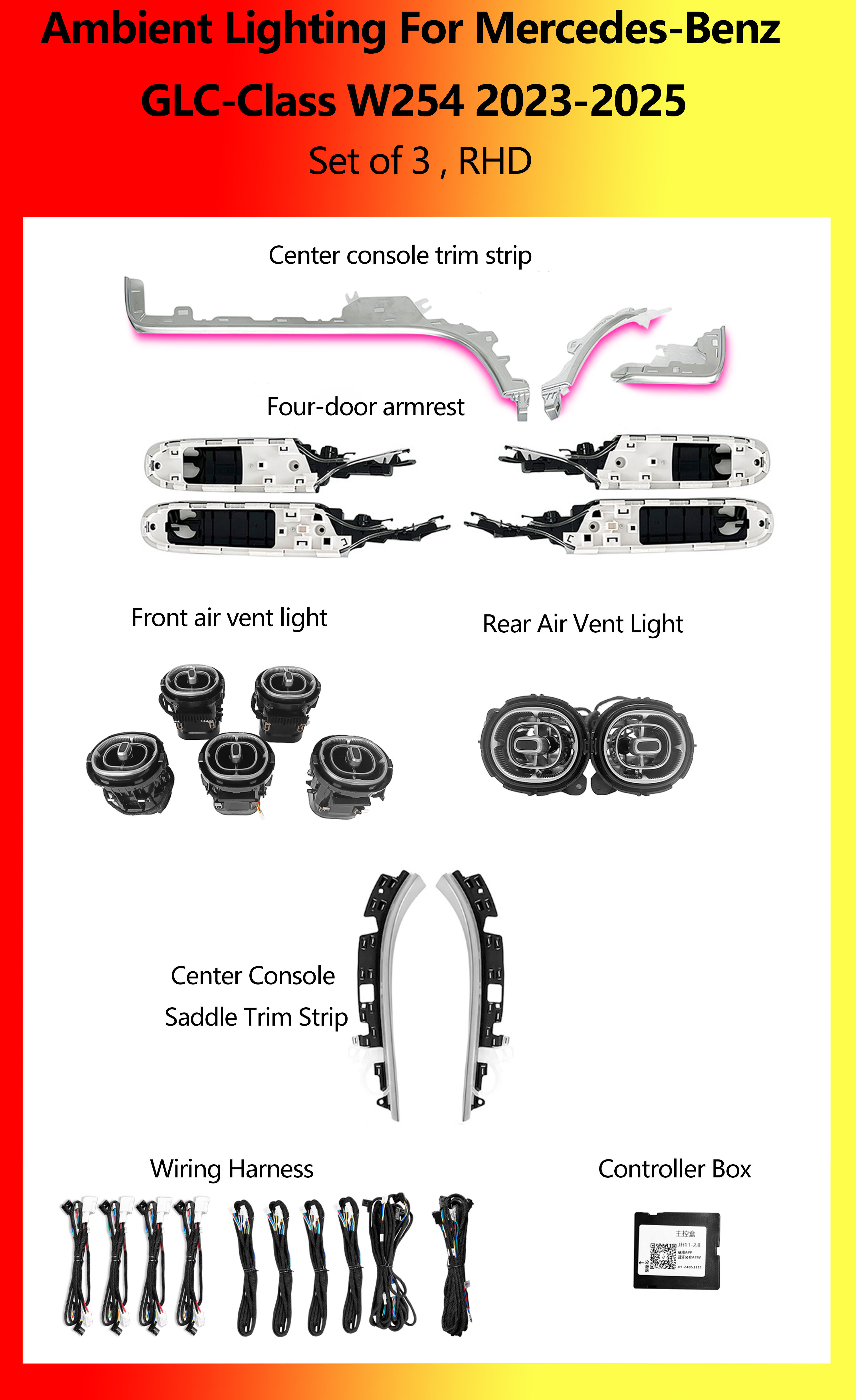 Mercedes-Benz GLC W254 Set of 3 RHD