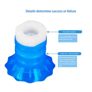 Hot-sale Pneumatic 35mm Bag Opening Suction Cup Blue Soft Silicone Suction Cup