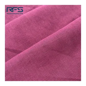 Wholesale Ready stock soft quality plain dyed slubbed french organic ramie cotton blend fabric for clothing