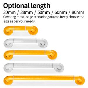 Maniglioni di Sicurezza Moderni Antiscivolo in ABS/Nylon e Acciaio, Montati a <span class=keywords><strong>Parete</strong></span>, <span class=keywords><strong>per</strong></span> Bagni <span class=keywords><strong>per</strong></span> Disabili e Supporto alla Mobilità nel Bagno - Product Image 6