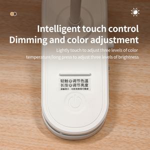 Lampe de bureau LED à double tête, moderne, petite, protection des yeux, lampe d'étude, dortoir étudiant, mobile, rechargeable, veilleuse électrique - Product Image 5