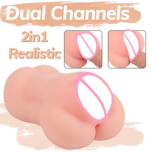 S-HANDE पुरुष मास्टरबैटर्स खिलौना 2 in1 कृत्रिम पुसी योनि गुदा यथार्थवादी हस्तमैथुन पुरुषों के लिए पुरुषों के लिए सेक्स खिलौना - Product Image 4