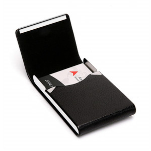 מדגם חינם רזה pu עמיד מתכת ביקור במקרה כרטיס מובלט עם מחזיק כרטיס אלומיניום - Product Image 3