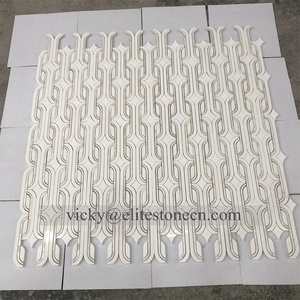 Factory Price Hotel <strong>Background</strong> Natural 20X20mm Square Mother of Pearl Shell Mosaic Tile for Bathroom Wall - Product Image 2