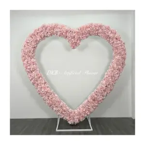 Wedding Decoration Supplies Low Prices Wholesale Pink Heart Flower Arch For Wedding Decoration