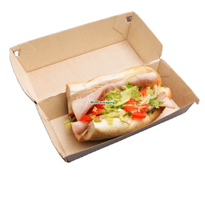 Caja de papel Kraft desechable con impresión personalizada para comida rápida - Product Image 5
