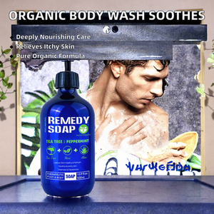 Gel de Ducha Natural y Orgánico de Marca Privada con Aceite de Árbol de Té, Limpiador y Reparador, Nutritivo, OEM, Calma la Piel con Picazón - Product Image 2