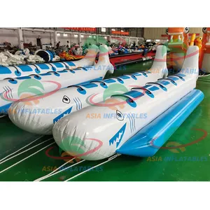 Bateau banane gonflable amovible pour 10 personnes, forme de requin, planeur d'océan, livraison gratuite