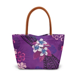 Borsa da donna polinesiana su misura di ibisco per il tempo libero grande capacità stampa comoda su richiesta giovane <span class=keywords><strong>e</strong></span> alla <span class=keywords><strong>moda</strong></span> - Product Image 4