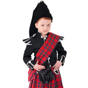 Costumi di Halloween per Bambini Soldati Britannici, Abito Scozzese a Quadri Rossi per Cosplay - Product Image 4
