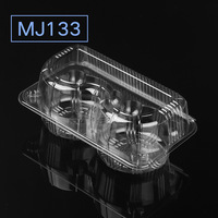 Tarte aux oeufs petit gâteau boîte d'emballage en plastique transparent récipient alimentaire jetable en plastique 2 compartiments MJ310 MJ133