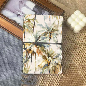 A6 Cuaderno Vintage hecho a mano con cierre de corbata Papel extraíble Regalo de <span class=keywords><strong>cumpleaños</strong></span> perfecto para el amigo del primo con palmeras en W - Product Image 1