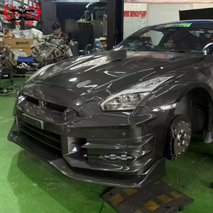 Kit Carrozzeria Paraurti Anteriore Stile TS in Fibra di Carbonio Semi-Lucida Aggiornato 2024 per <span class=keywords><strong>Nissan</strong></span> <span class=keywords><strong>GT</strong></span>-<span class=keywords><strong>R</strong></span> R35 - Product Image 2