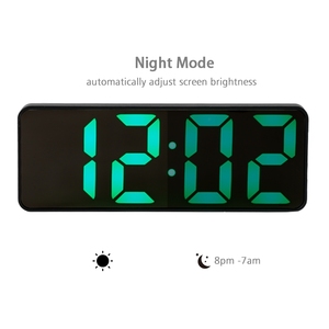 Reloj Despertador LED <span class=keywords><strong>de</strong></span> Alta Calidad con Espejo, Elegante Calendario para Dormitorio, Movimiento Electrónico, Función <span class=keywords><strong>de</strong></span> Repetición, Reloj Digital <span class=keywords><strong>de</strong></span> Escritorio - Product Image 6