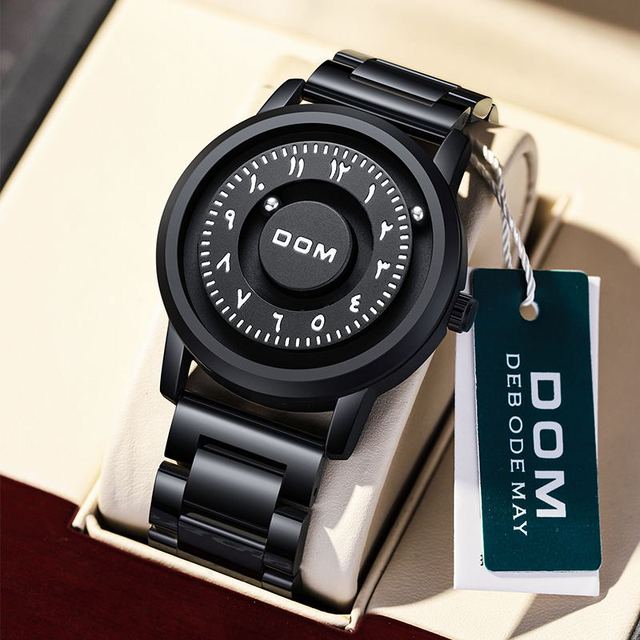DOM 1769 Classic New Design Magnetic Ball Concept Men's Watches Fashion Cool Waterproof Stainless Steel Quartz Watch for Men