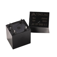 Relais de puissance PCB TONGLING 16A 250VAC/30VDC 22F 5 broches, relais scellé JQC-22F-S-Z12V