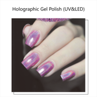 ICE NOVA Gel Polish Holographique UV Effet Diamant Brillant Paillettes Arc-en-ciel avec Étiquettes Personnalisées et Choix Variés de Flacons